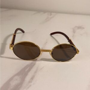 Gold Frame Brown Lens Women’s Sunglasses